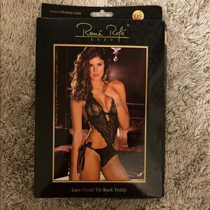 René Rofé Black Lace Teddy